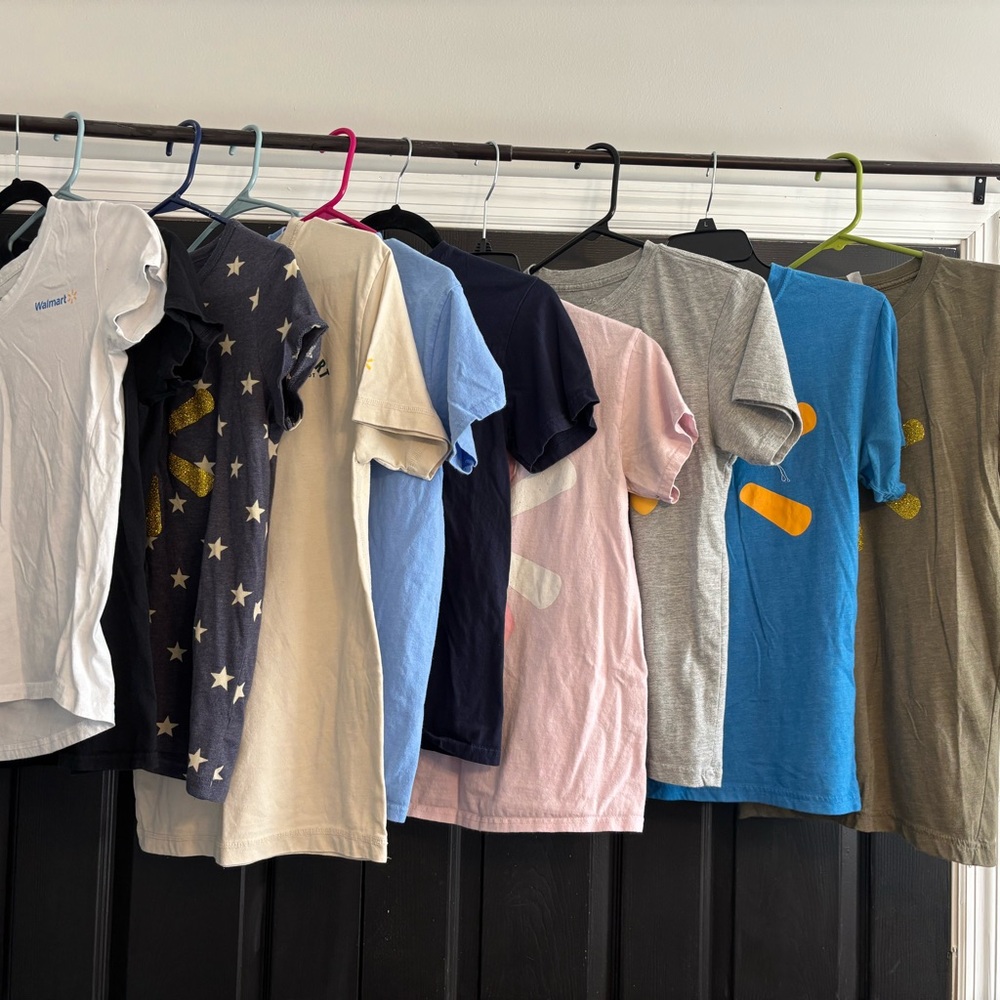 Lot of 10 Wal-Mart Colorful Graphic T-Shirts Collection